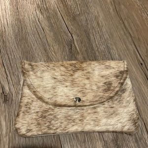 Faux fur clutch